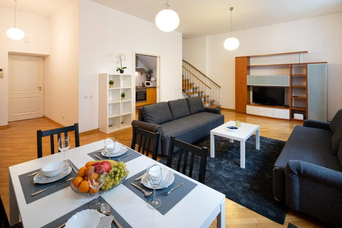Image of Old Riga Two floor Palasta Loft Apartment with river view