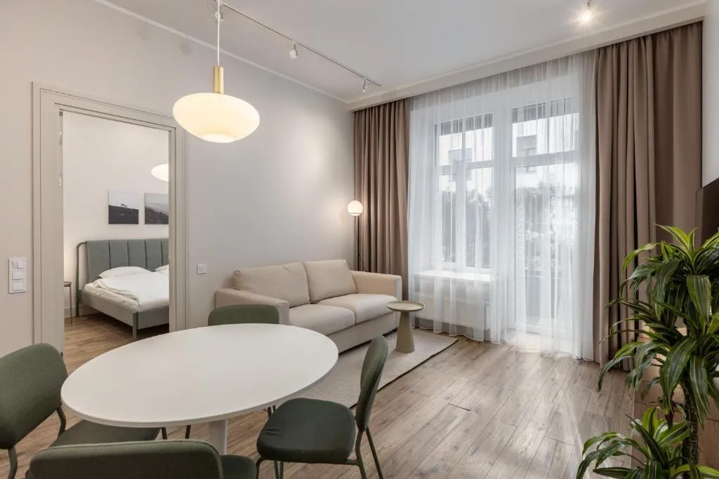 Image of Art Noveau Quarter apartment with Patio