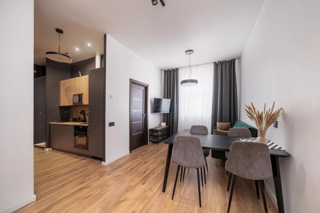 Image of Lienes iela Gem 1BR Apartment with Fireplace in Historic UNESCO Center